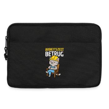 Arbeitszeitbetrug Katze - Laptoptasche 13" - Schwarz - Vorne