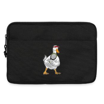 Ente Tennis Tennischläger - Laptoptasche 13" - Schwarz - Vorne
