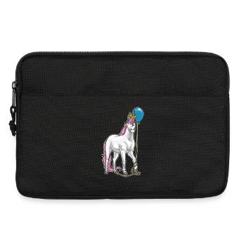 Einhorn Luftballon - Laptoptasche 13" - Schwarz - Vorne