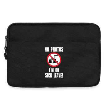 Pas de photos, je suis en congé maladie - Sacoche pour ordinateur portable 13 pouces - noir - Devant