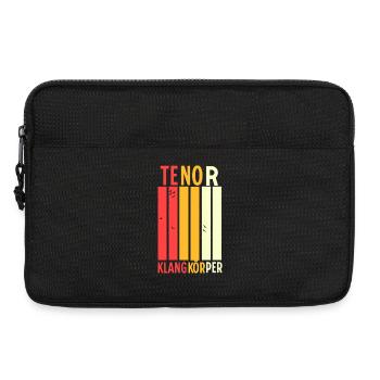 Chor Begeisterung: Tenor Klangkörper - Laptoptasche 13" - Schwarz - Vorne