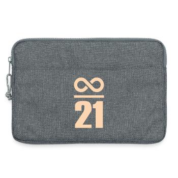 Infinite by 21 million Bitcoin Infinity - Laptop bag 13" - heather grey - Front