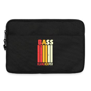 Chor: Bass Klangkörper für Musiker - Laptoptasche 13" - Schwarz - Vorne