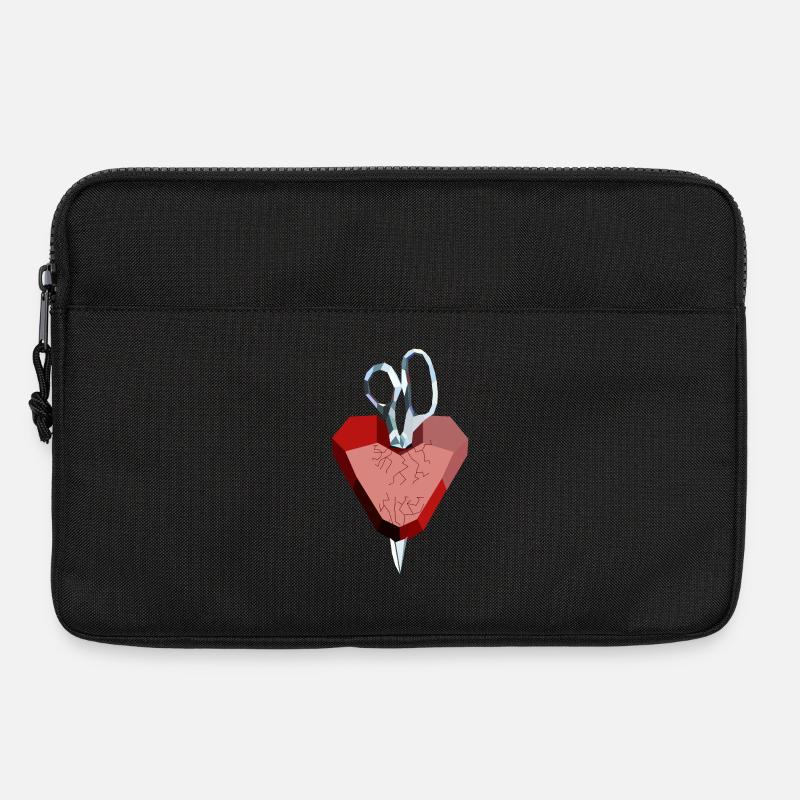 Broken heart of ruby and diamond - Laptop bag 13" - black