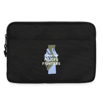 ME/CFS I stand with ME/CFS Fighters white - Laptop bag 13" - black - Front