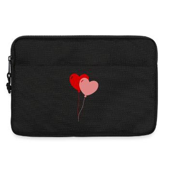 Ballons coeur - Sacoche pour ordinateur portable 13 pouces - noir - Devant