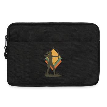 archery bow target archer silhouette - Laptop bag 13" - black - Front