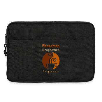 Phonemes Graphemes Caffeine Coffee Lover Teacher - Laptop bag 13" - black - Front