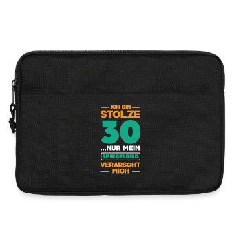 Lustiges Geburtstagsgeschenk zum 30. Geburtstag - Laptoptasche 13" - Schwarz - Vorne