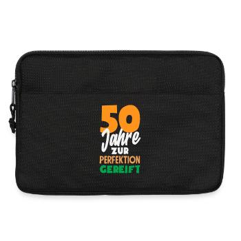 Lustiges 50. Geburtstag Geburtstagsshirt Geschenk - Laptoptasche 13" - Schwarz - Vorne
