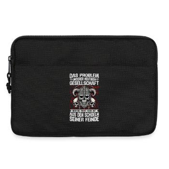 Nordische Mythologie Wikinger Runen Götter - Laptoptasche 13" - Schwarz - Vorne