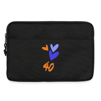 40. 40 YEARS. 40th ANNIVERSARY. 40 YEARS ANNIVERSARY. - Laptop bag 13" - black - Front