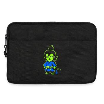 Neon Ninja-Chibi im Kimono - Laptoptasche 13" - Schwarz - Vorne