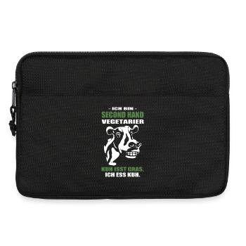 Vegetarier Kuh Isst Gras Ich Ess Kuh - Laptoptasche 13" - Schwarz - Vorne