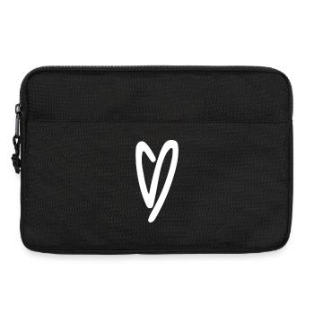 Heart Sketch Minimal Style - Laptop bag 13" - black - Front