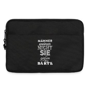 Men never cry, they water their beards / beard - Laptop bag 13" - black - Front