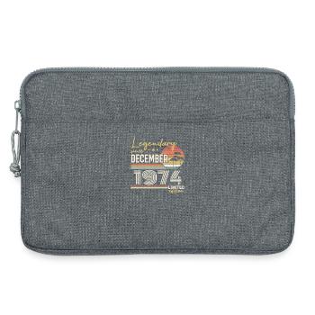 Geschenk zum 51. Jubiläum Dezember 1974 - Laptoptasche 13" - Grau meliert - Vorne