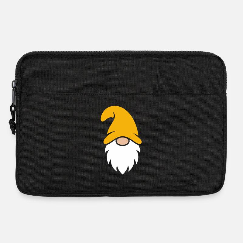 Orange Hat Gnome Illustration - Laptop bag 13" - black