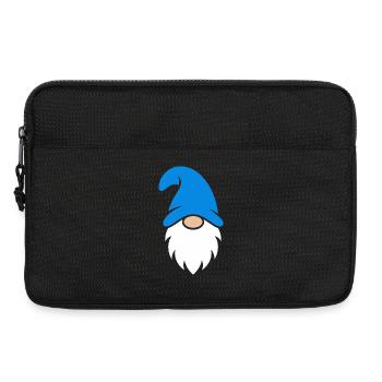 Icône barbue de gnome azur - Sacoche pour ordinateur portable 13 pouces - noir - Devant