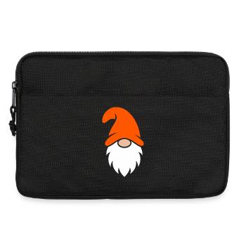 Orange Hut Gartenzwerg - Laptoptasche 13" - Schwarz - Vorne