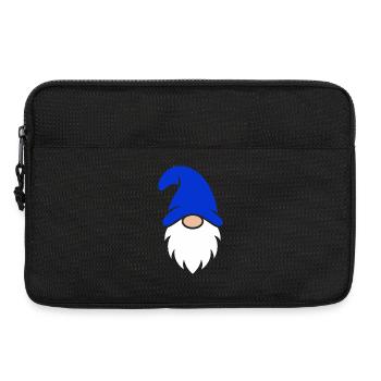 Breloque Gnome barbu bleu - Sacoche pour ordinateur portable 13 pouces - noir - Devant