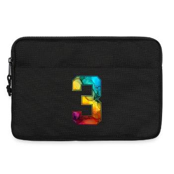 NON. 3 NUMÉRO 3 COLLÈGE 3E ANNIVERSAIRE - Sacoche pour ordinateur portable 13 pouces - noir - Devant