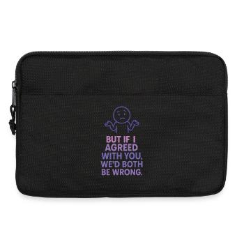 Haussement d’épaules sarcastique Citation drôle - Sacoche pour ordinateur portable 13 pouces - noir - Devant