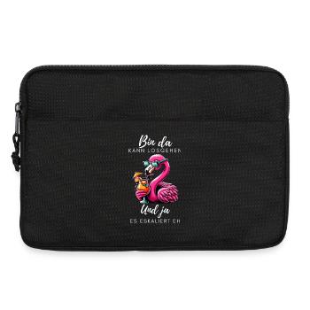 Flamingo Cocktail Party - Sacoche pour ordinateur portable 13 pouces - noir - Devant