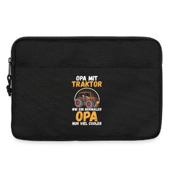 Landwirt Bauernhof Farmer Bauer Opa Großvater Trak - Laptoptasche 13" - Schwarz - Vorne