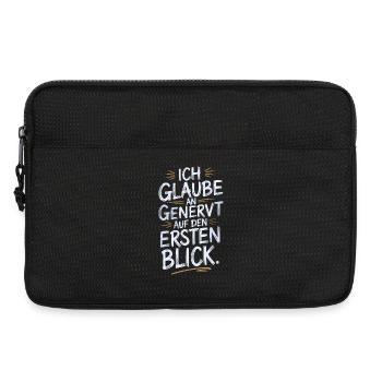I believe in annoyed at first glance humor - Laptop bag 13" - black - Front