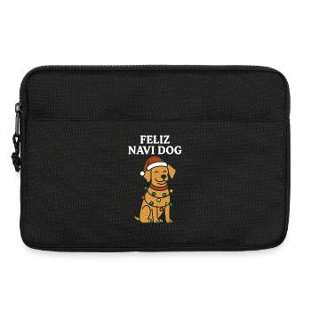 Feliz Navi Dog Santa Claus Holiday Fun - Laptop bag 13" - black - Front