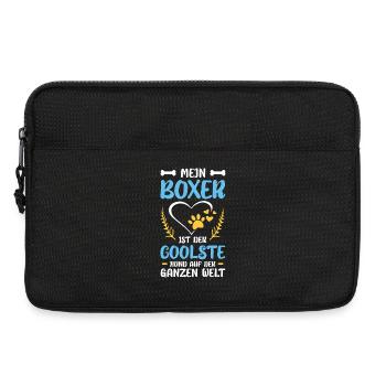 Mon boxer : Le chien le plus cool du monde - Sacoche pour ordinateur portable 13 pouces - noir - Devant