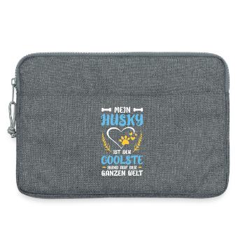 Mein Husky – Bester Hund Der Welt - Laptoptasche 13" - Grau meliert - Vorne