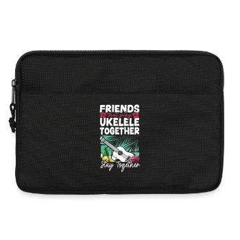 Amis du ukulélé hawaïen - Sacoche pour ordinateur portable 13 pouces - noir - Devant