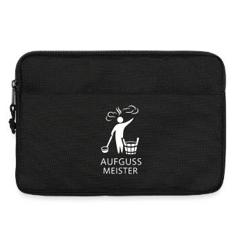 Sauna Aufguss Meister Fächer Piktogramm Minimalist - Laptoptasche 13" - Schwarz - Vorne