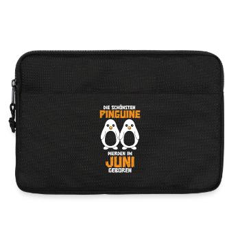June Birthday Penguin Saying Funny - Laptop bag 13" - black - Front