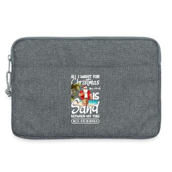 Noël hawaïen Mele Kalikimaka - Sacoche pour ordinateur portable 13 pouces - gris chiné - Devant