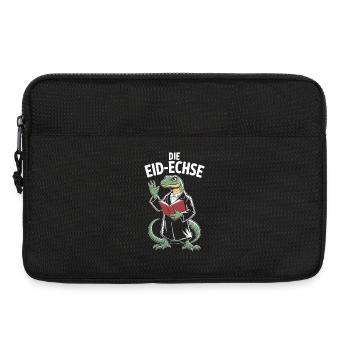 Oath Lizard Funny Justice Motif - Laptop bag 13" - black - Front