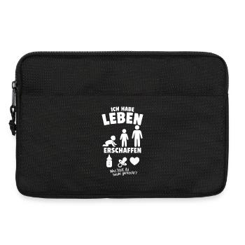 Ich habe Leben erschaffen. Was hast du gemacht? - Laptoptasche 13" - Schwarz - Vorne