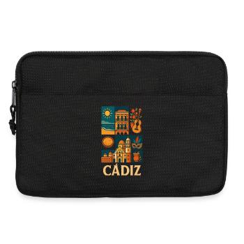 Cadiz Collage Sun Architecture Guitar - Laptop bag 13" - black - Front