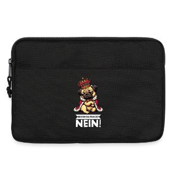 Bevor Du Fragst Mops Möpse Mopsbesitzer Mopshalter - Laptoptasche 13" - Schwarz - Vorne