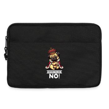 Before You Ask Mops Möpse Mopsbesitzer Mopshalter - Laptoptasche 13" - Schwarz - Vorne