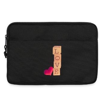 Love Saint Valentin - Sacoche pour ordinateur portable 13 pouces - noir - Devant