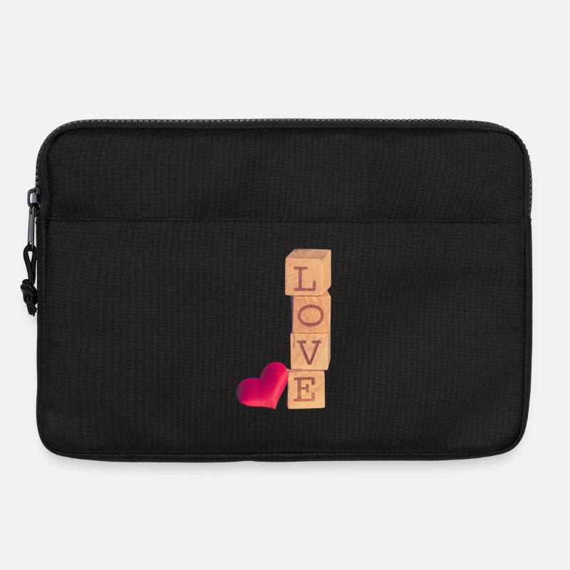 Liebe Valentinstag - Laptoptasche 13" - Schwarz