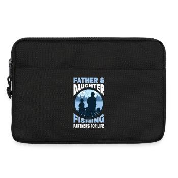 Vater & Tochter Angeln - Partner For Life Outfit - Laptoptasche 13" - Schwarz - Vorne