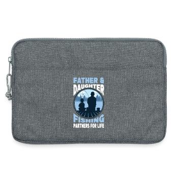 Pêche Père et Fille - Organisation Partenaire pour la Vie - Sacoche pour ordinateur portable 13 pouces - gris chiné - Devant