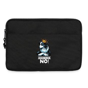 Avant que vous ne demandiez Border Collie Hütehund Collie - Sacoche pour ordinateur portable 13 pouces - noir - Devant