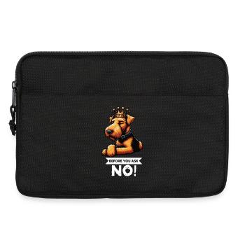Avant de demander aux Airedale Terrier Airedales - Sacoche pour ordinateur portable 13 pouces - noir - Devant