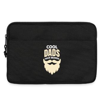 Les papas cool ont la barbe - Les papas cool ont la barbe s’amusent - Sacoche pour ordinateur portable 13 pouces - noir - Devant