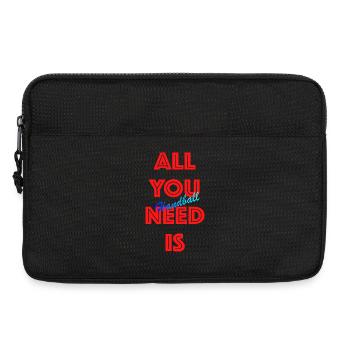 Tout ce dont vous avez besoin, c’est de handball (rouge) - Sacoche pour ordinateur portable 13 pouces - noir - Devant